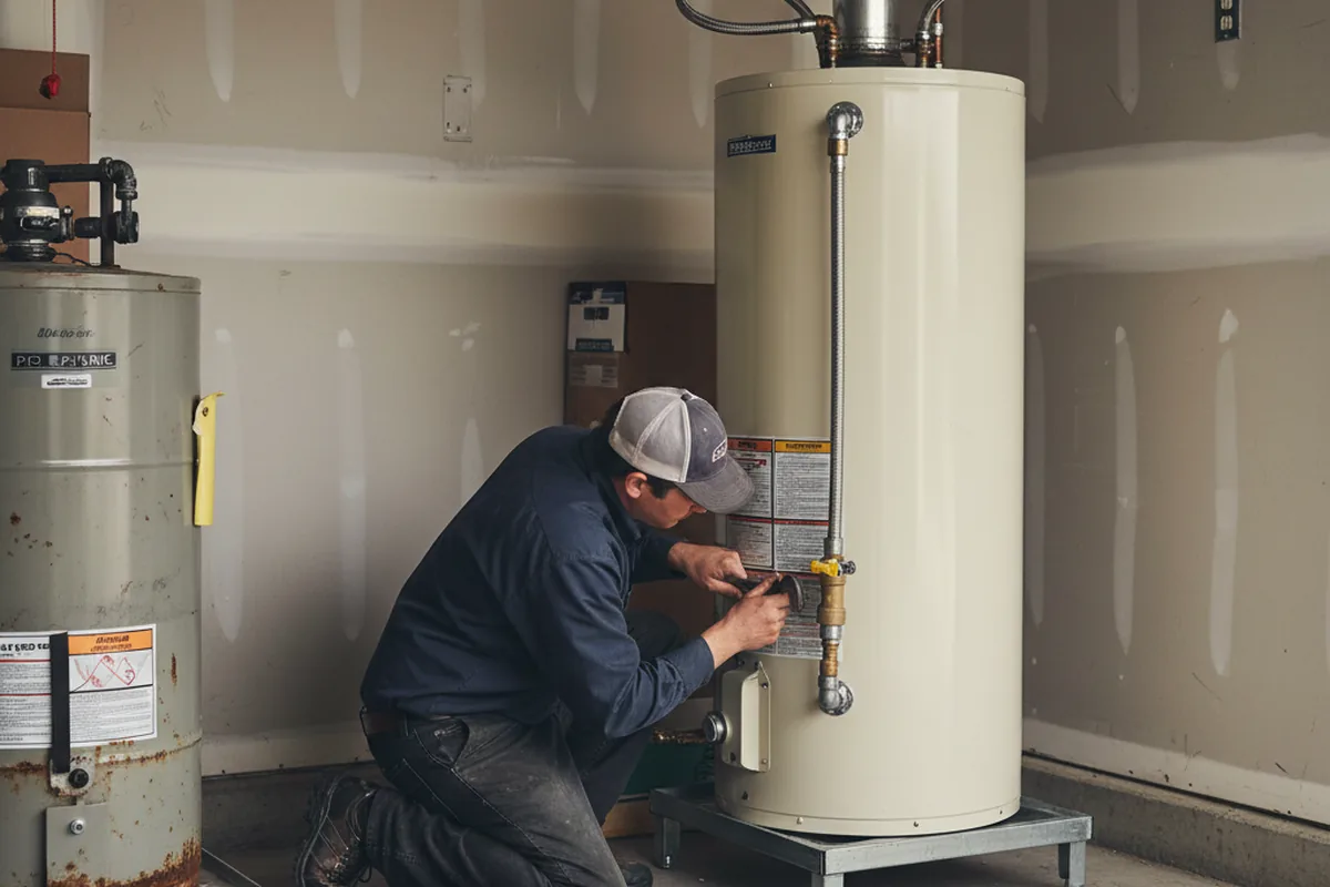 Water heater and shutoff valve replacement in Pownal